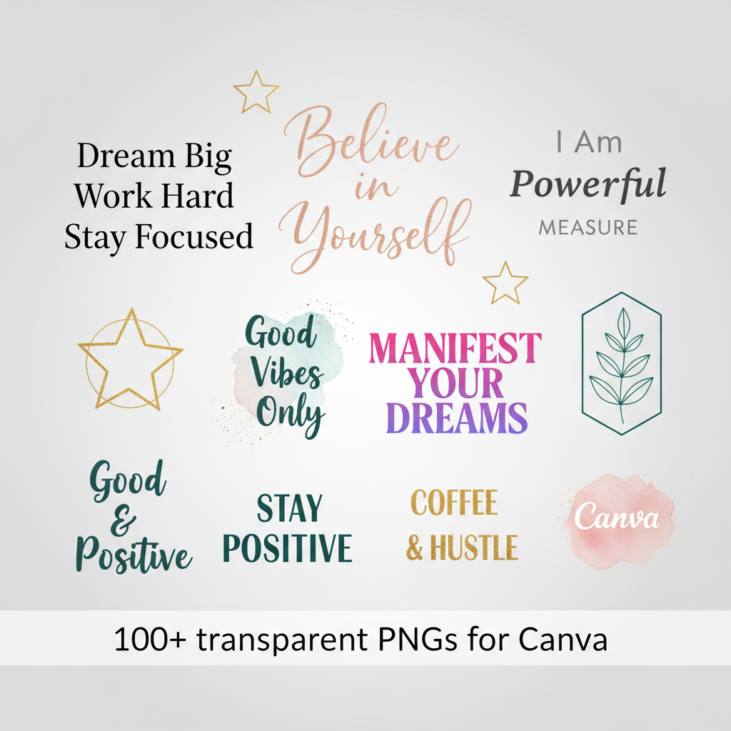 Ultimate Digital & Printable Vision Board Kit | 100+ Aesthetic Graphics + Goal Planner Templates