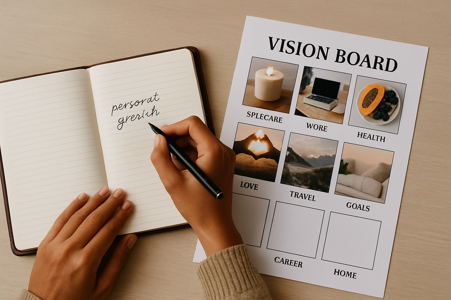 Ultimate Digital & Printable Vision Board Kit | 100+ Aesthetic Graphics + Goal Planner Templates