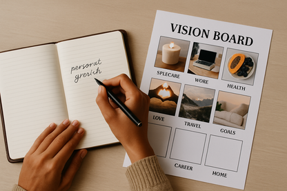 Ultimate Digital & Printable Vision Board Kit | 100+ Aesthetic Graphics + Goal Planner Templates